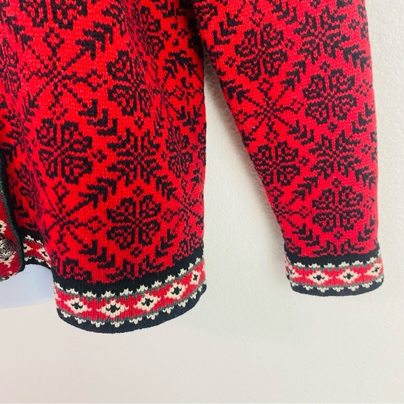 L.L. Bean Merino Lambs Wool Nordic Button Up Sweater Size L - Picture 2 of 5